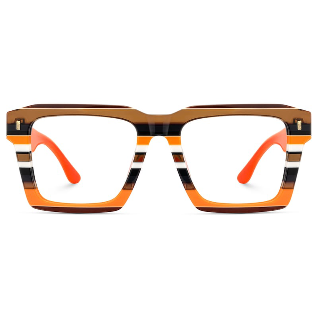Nolan Acetate Eyewear [Orange Stripes]
