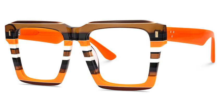 Nolan Acetate Eyewear [Orange Stripes]