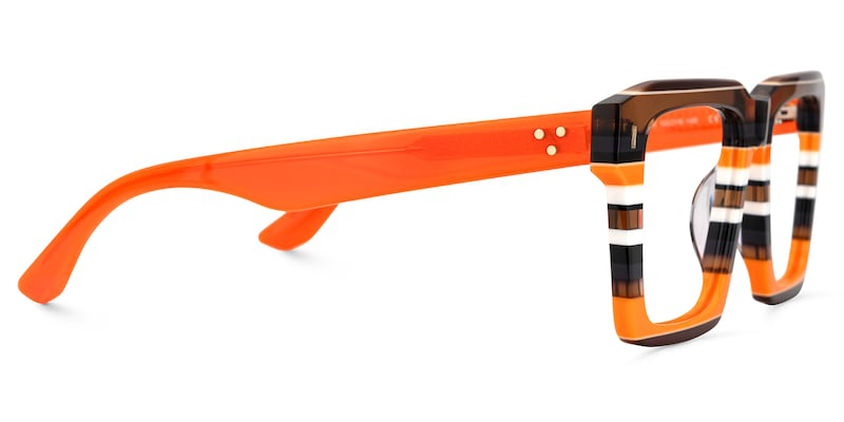Nolan Acetate Eyewear [Orange Stripes]