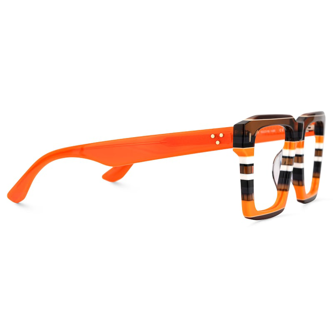 Nolan Acetate Eyewear [Orange Stripes]