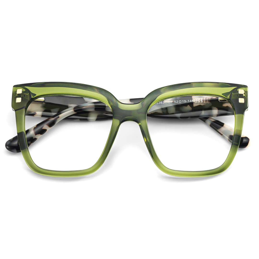 Palm Acetate Eyewear [Leopard Green]