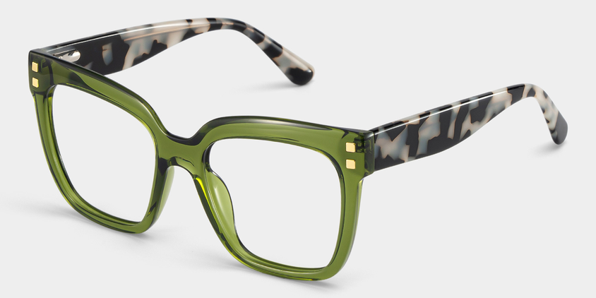 Palm Acetate Eyewear [Leopard Green]