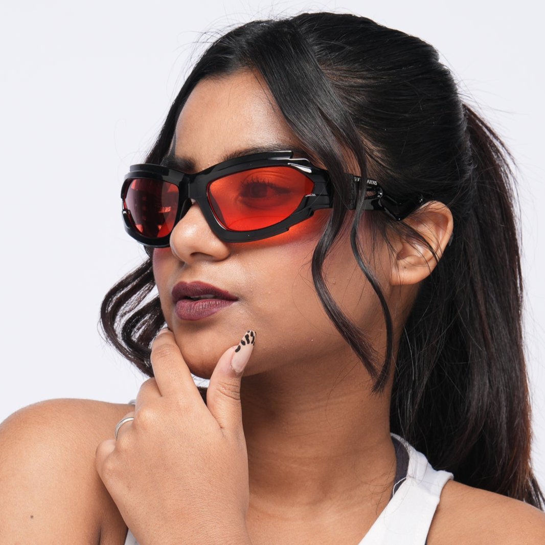 TECHNO TOTEM GLASSES [ORANGE BLACK]