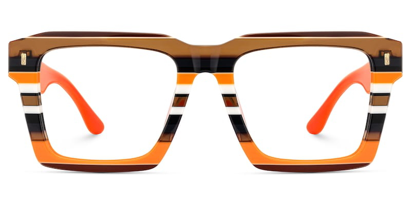 Nolan Acetate Eyewear [Orange Stripes]